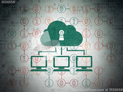 Image of Cloud technology concept: Cloud Network on Digital Paper background