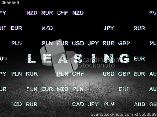 Image of Finance concept: Leasing in grunge dark room