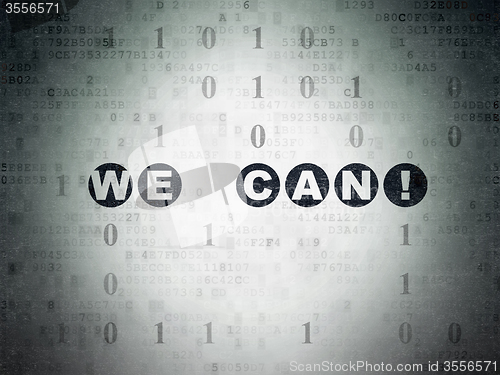 Image of Business concept: We can! on Digital Paper background