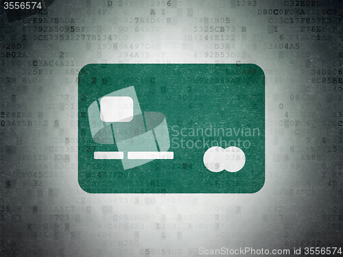 Image of Business concept: Credit Card on Digital Paper background