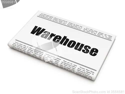 Image of Industry concept: newspaper headline Warehouse