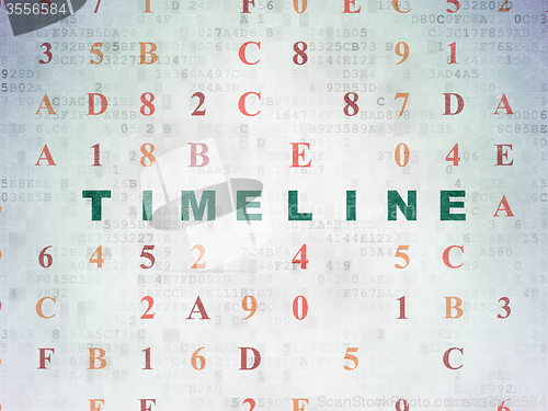 Image of Timeline concept: Timeline on Digital Paper background