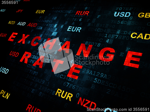 Image of Currency concept: Exchange Rate on Digital background