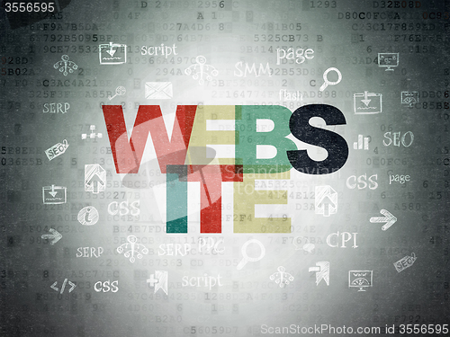 Image of Web design concept: Website on Digital Paper background