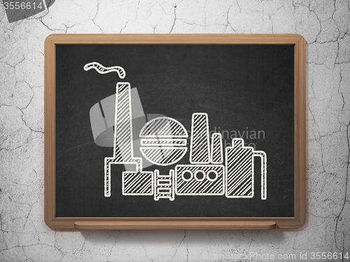 Image of Finance concept: Oil And Gas Indusry on chalkboard background