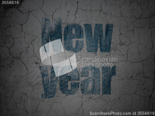 Image of Holiday concept: New Year on grunge wall background