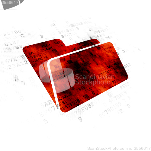 Image of Business concept: Folder on Digital background