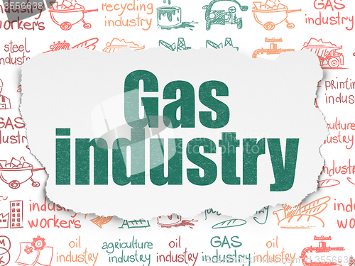 Image of Manufacuring concept: Gas Industry on Torn Paper background