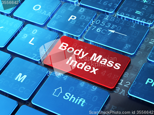 Image of Healthcare concept: Body Mass Index on computer keyboard background