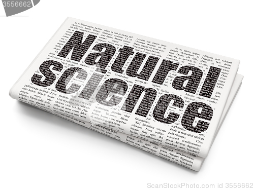 Image of Science concept: Natural Science on Newspaper background