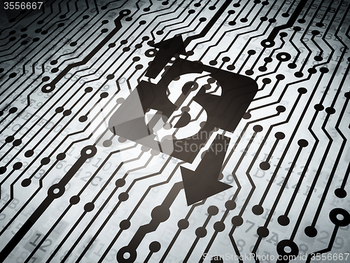 Image of Finance concept: circuit board with Finance