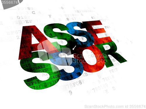 Image of Insurance concept: Assessor on Digital background