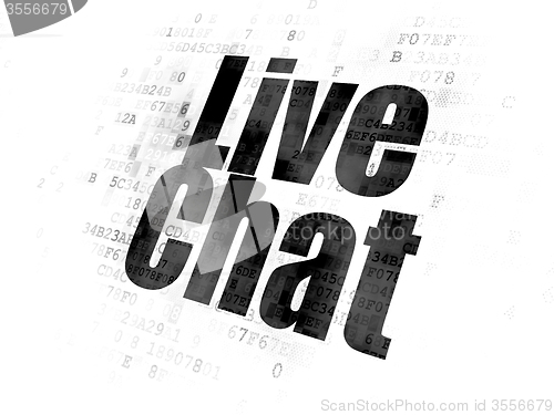 Image of Web design concept: Live Chat on Digital background