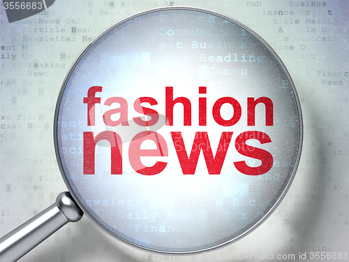 Image of News concept: Fashion News with optical glass