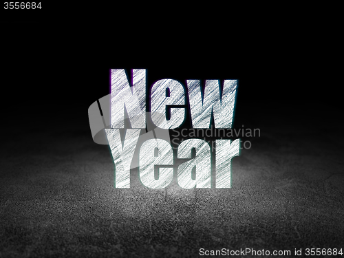 Image of Entertainment, concept: New Year in grunge dark room