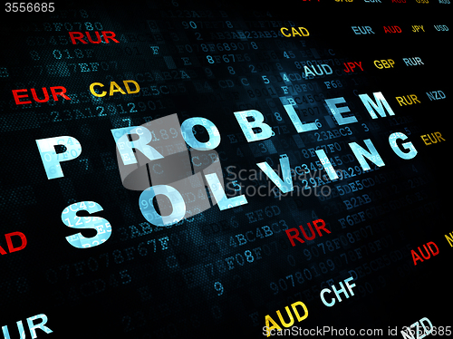 Image of Finance concept: Problem Solving on Digital background