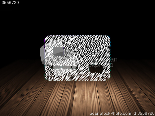 Image of Business concept: Credit Card in grunge dark room