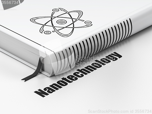 Image of Science concept: book Molecule, Nanotechnology on white background