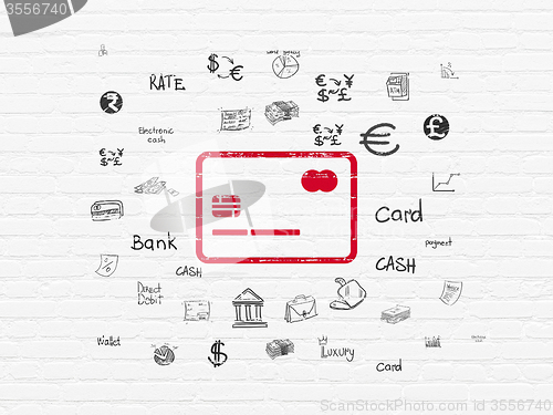 Image of Money concept: Credit Card on wall background