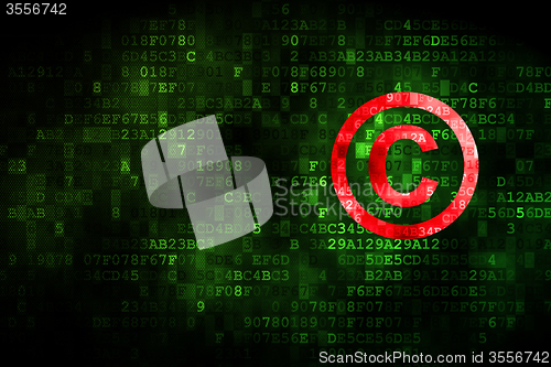 Image of Law concept: Copyright on digital background