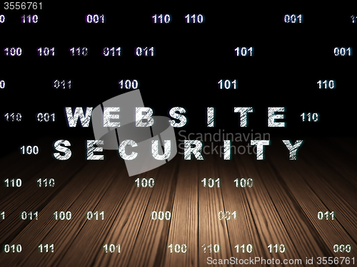 Image of Security concept: Website Security in grunge dark room