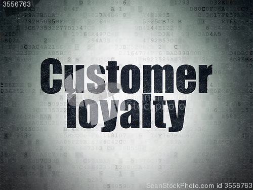 Image of Advertising concept: Customer Loyalty on Digital Paper background