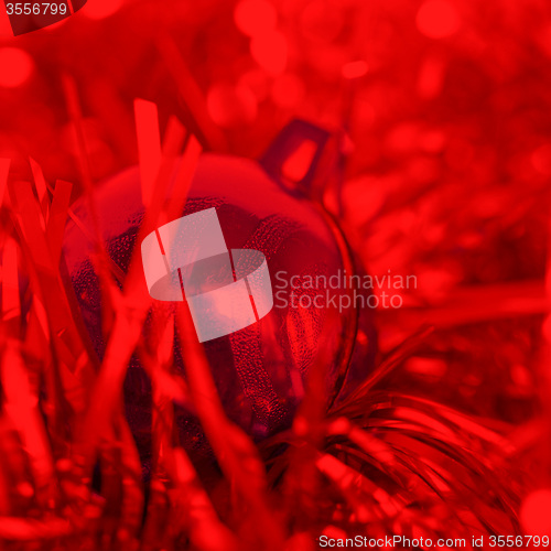 Image of Christmas bauble and tinsel