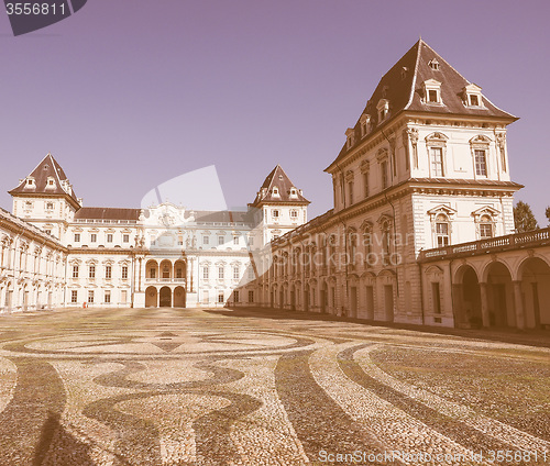 Image of Retro looking Castello del Valentino in Turin
