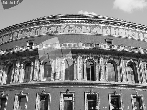 Image of Black and white Royal Albert Hall in London