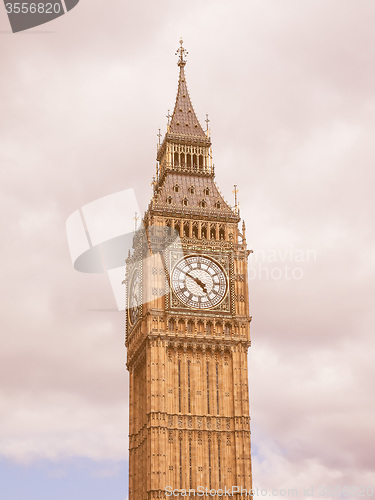 Image of Retro looking Big Ben in London