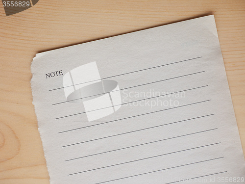 Image of Blank note book page