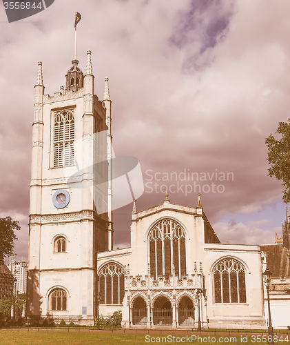 Image of Retro looking St Margaret Church in London