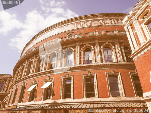 Image of Retro looking Royal Albert Hall in London