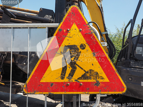 Image of Road works sign