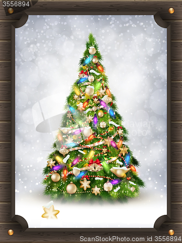 Image of Christmas greeting card. EPS 10