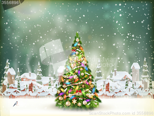 Image of Christmas greeting card. EPS 10