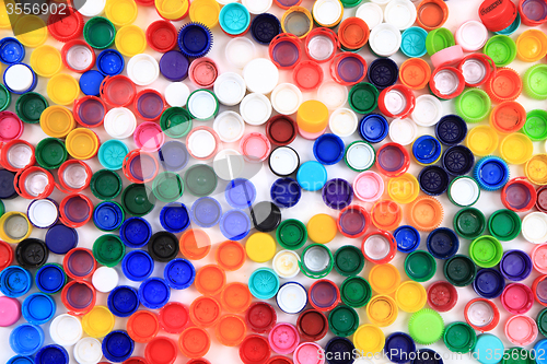 Image of color plastic caps