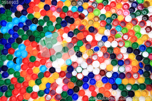 Image of color plastic caps