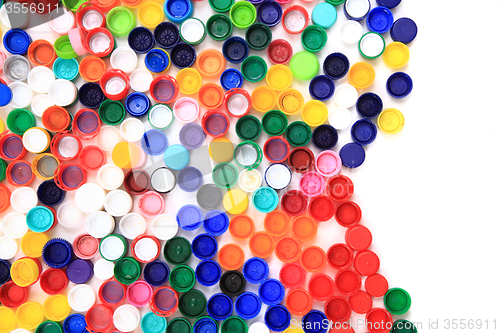 Image of color plastic caps