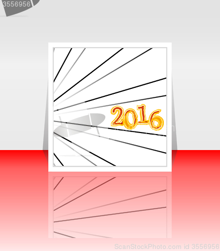 Image of Happy new year 2016 creative greeting card design