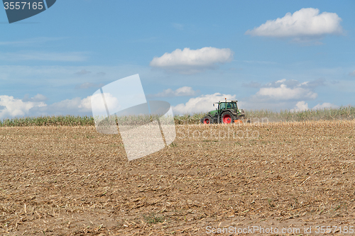 Image of field and tractor