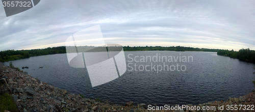Image of shore of the white sea panoramic