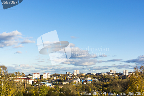 Image of View of city in autumn