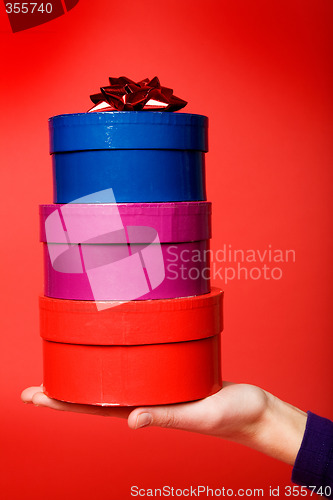 Image of Gift Stack on Red