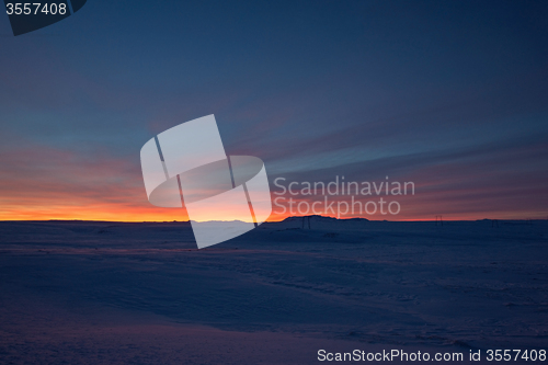 Image of Sunrise at Valley Haukadalur, Iceland