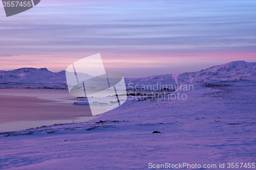 Image of Sunrise at Valley Haukadalur, Iceland