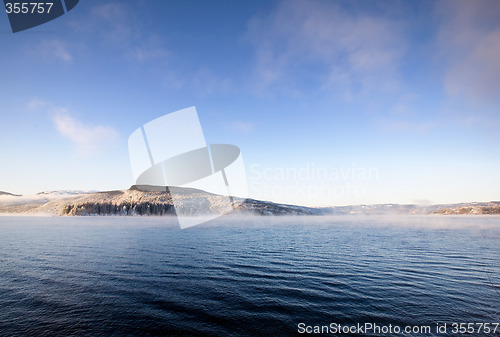 Image of Winter Fjord Landscape