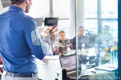 Image of Business presentation on corporate meeting.