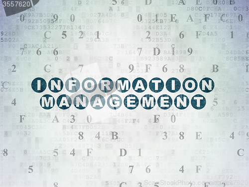 Image of Information concept: Information Management on Digital Paper background