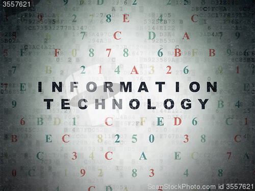 Image of Information concept: Information Technology on Digital Paper background